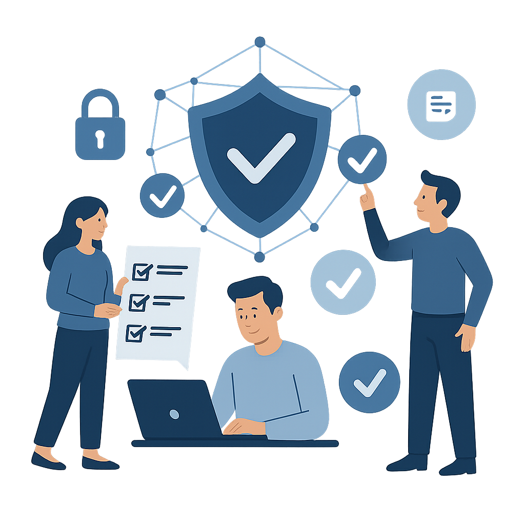 Compliance dashboard illustration